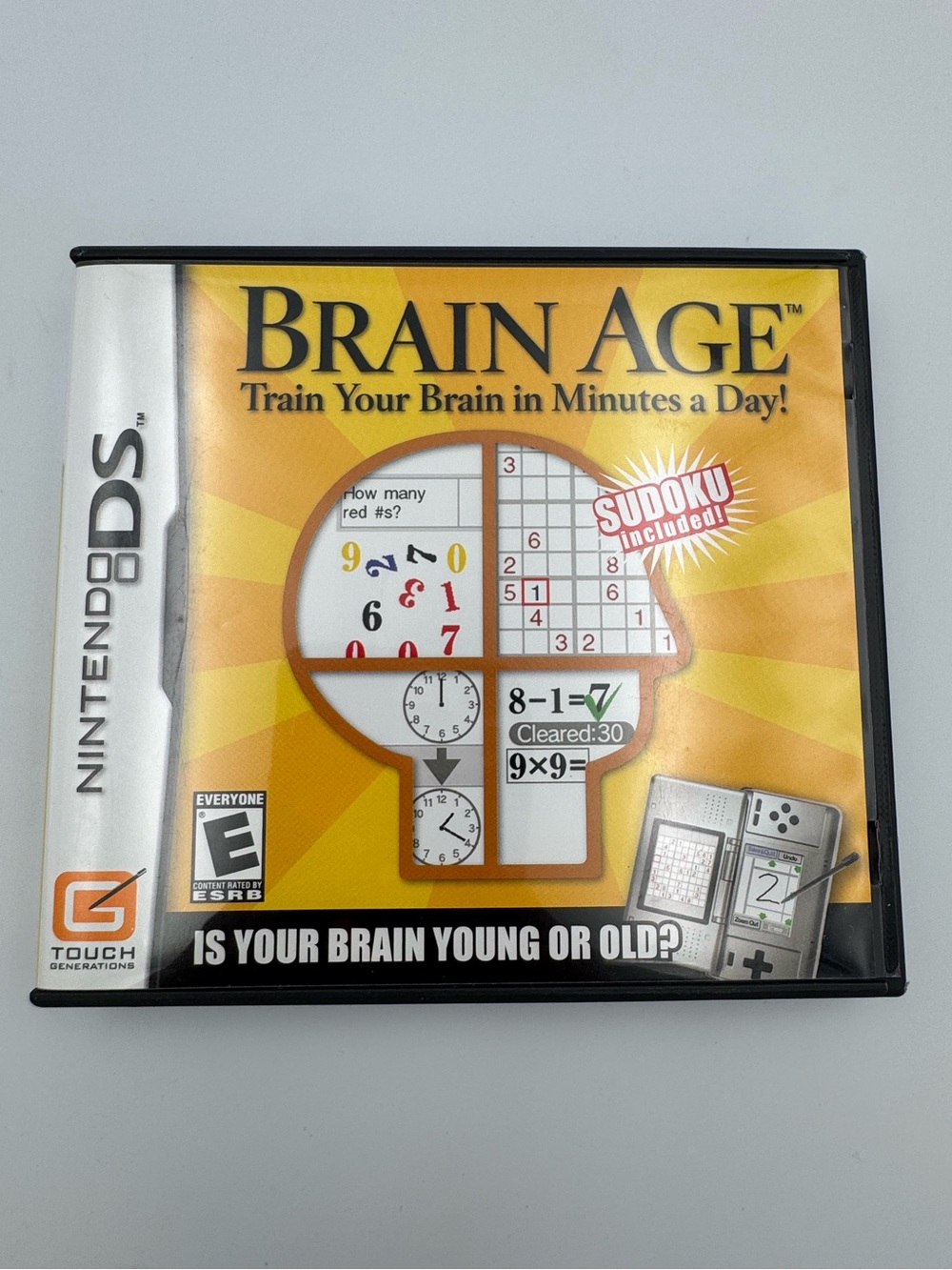 Brain Age Nintendo DS Complete CIB Tested Game Manual Inserts NTR ANDE USA